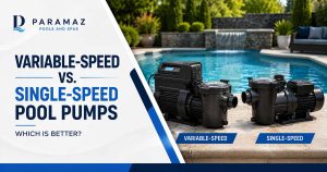 Variable-speed and single-speed residential pool pumps compared side by side