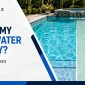 Clear and cloudy swimming pool water comparison showing water quality problems